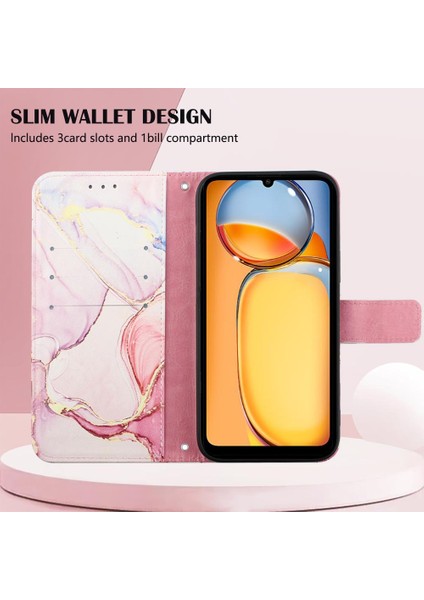 MY Boutique1 Xiaomi Redmi Için Kılıf Redmi 4g Cüzdan Pu Deri Kickstand Mermer Desen (Yurt Dışından)