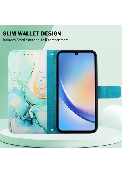 Samsung Galaxy A35 5g Pu Deri Mermer Desen Kickstand Cüzdan (Yurt Dışından) indirimleri