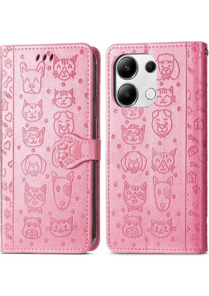 Xiaomi Redmi Için Not 13 4g Kılıf Kısa Kayış Karikatür Hayvanlar (Yurt Dışından)