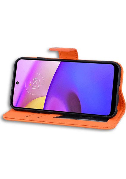 MY Boutique1 Motorola Moto E40 Flip Kapak Için Flip Case Basit Iş Darbeye (Yurt Dışından)