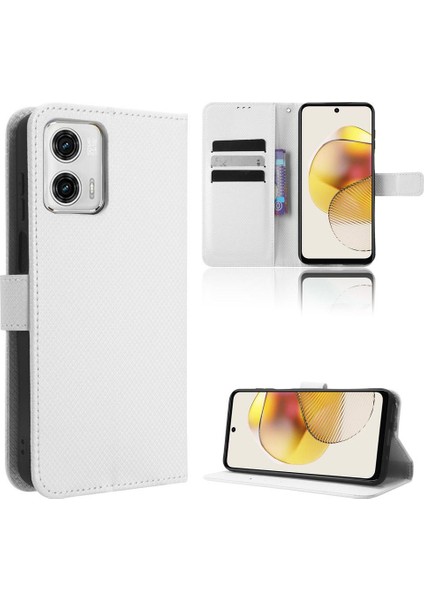 Motorola Moto G73 5g Kickstand Kapak Manyetik Cüzdan Kart Tutucu (Yurt Dışından)
