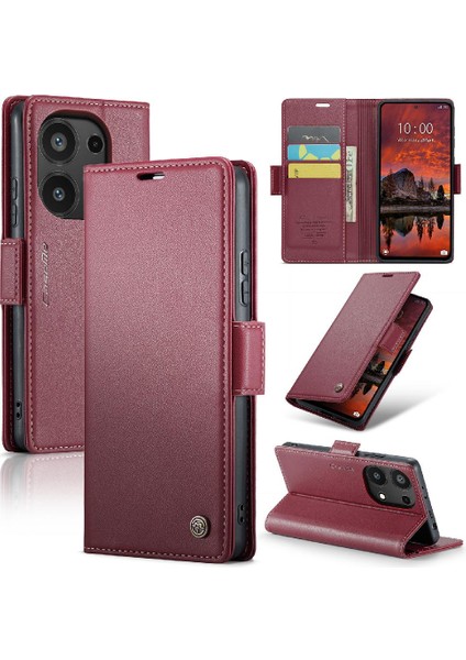 Xiaomi Redmi Not 13 4g Darbeye Durumda Cüzdan Durumda Kart (Yurt Dışından)