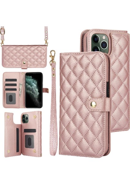 Iphone 11 Için Kılıf Pro Max Anti Hırsızlık Fırça Crossbody Tarzı ile 5 Kart (Yurt Dışından)