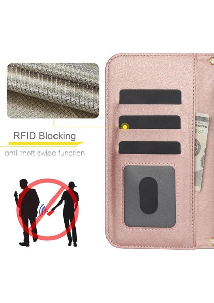 Iphone 11 Için Kılıf Pro Max Anti Hırsızlık Fırça Crossbody Tarzı ile 5 Kart (Yurt Dışından)