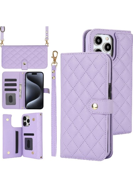 Iphone 13 Için Kılıf Pro Max Premium Koruma Standı Fonksiyonu Crossbody 5 (Yurt Dışından)