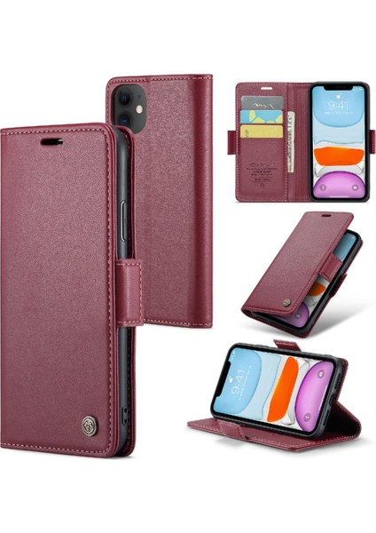 IPhone 11 Kickstand Anti Dolandırıcılık Kart Yuvası Darbeye Dayanıklı Durumda (Yurt Dışından) fırsatları