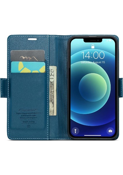 IPhone 12 Mini Cüzdan Kılıf Anti Dolandırıcılık Kart Yuvası Darbeye Dayanıklı (Yurt Dışından)