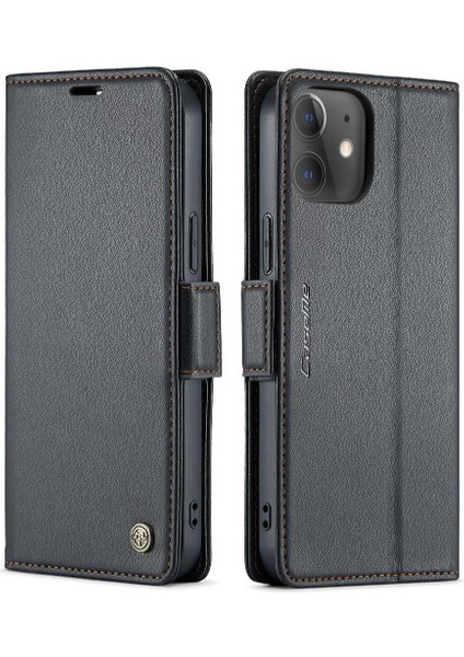 IPhone 12 Mini Cüzdan Kılıf Anti Dolandırıcılık Kart Yuvası Darbeye Dayanıklı (Yurt Dışından)