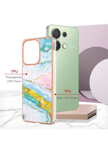 Xiaomi Redmi Için Not 13 4g Mermer Desen Yumuşak Tampon Koruma Tpu (Yurt Dışından)
