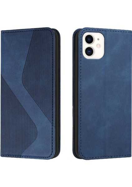 IPhone 12 Için Kılıf Mini Pu Deri Cüzdan Kickstand Manyetik Kart Yuvaları (Yurt Dışından)