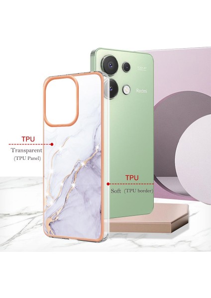 Xiaomi Redmi Için Not 13 4g Mermer Desen Yumuşak Tampon Koruma Tpu (Yurt Dışından)