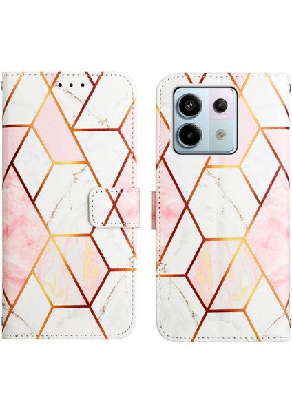 Xiaomi Redmi Için Not 13 Pro 5g Pu Deri Mermer Desen Cüzdan (Yurt Dışından)