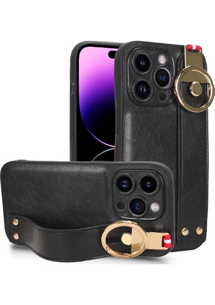 IPhone 13 Için Kılıf Pro Max Premium Pu Deri Kolaylık Bilek Kayışı (Yurt Dışından)
