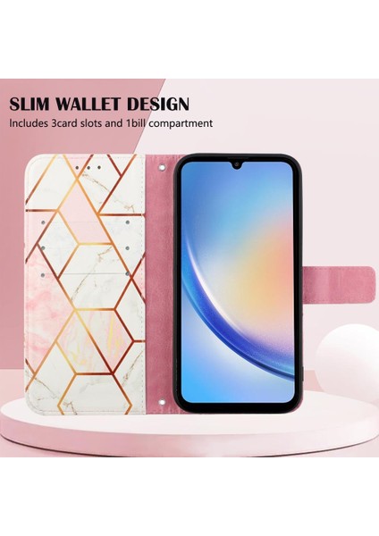 Samsung Galaxy A35 5g Pu Deri Mermer Desen Kickstand Cüzdan (Yurt Dışından) indirimleri