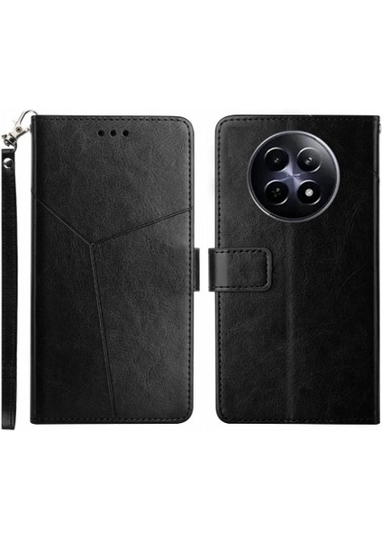 Realme 12 5g Flip Kapak Kitap Katlanır Kickstand-Dayanıklı Deri (Yurt Dışından)