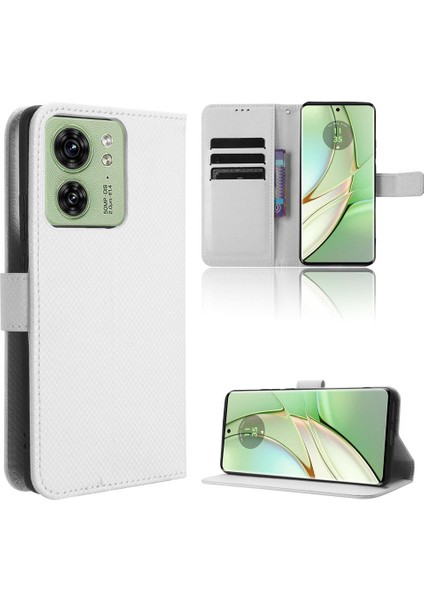 Motorola Kenar 40 Kapak Manyetik Cüzdan Kart Tutucu Kickstand Için Kılıf (Yurt Dışından)
