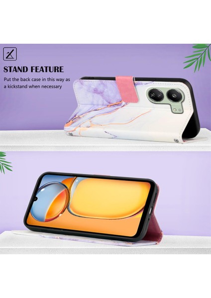 Xiaomi Redmi Için Kılıf Redmi 4g Cüzdan Pu Deri Kickstand Mermer Desen (Yurt Dışından) modelleri