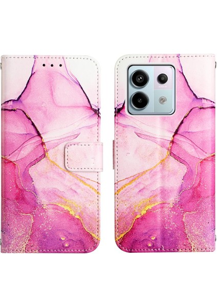 Xiaomi Redmi Için Not 13 Pro 5g Pu Deri Mermer Desen Cüzdan (Yurt Dışından)