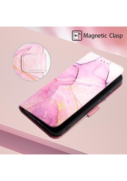 Xiaomi Redmi Için Not 13 Pro 5g Pu Deri Mermer Desen Cüzdan (Yurt Dışından)