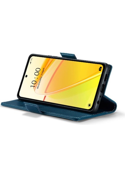Realme C55 Cüzdan Durumda Kart Yuvası Kickstand Darbeye Dayanıklı (Yurt Dışından)