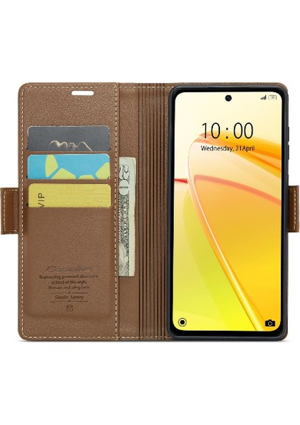 Realme C55 Cüzdan Durumda Kart Yuvası Kickstand Darbeye Dayanıklı (Yurt Dışından) modelleri