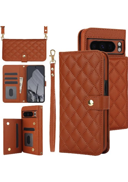 5 Kart Yuvaları Anti Hırsızlık ile Google Piksel 8 Pro Crossbody Tarzı Için Kılıf (Yurt Dışından)