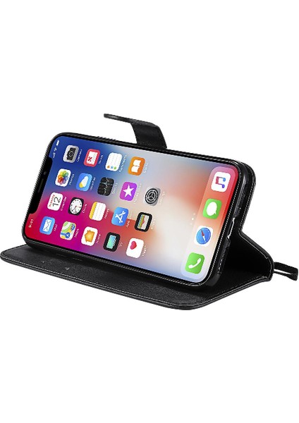 Kart Yuvası Klasik Düz Renk Iş Çantası ile iphone X/xs Için Flip Case (Yurt Dışından)