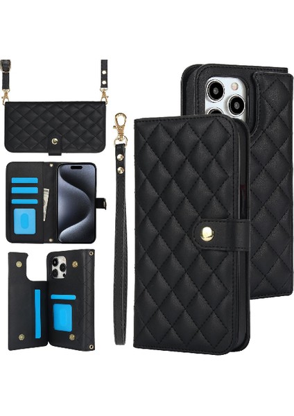 Iphone 13 Için Kılıf Pro Max Premium Koruma Standı Fonksiyonu Crossbody 5 (Yurt Dışından)