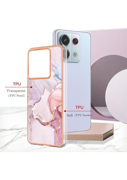Xiaomi Redmi Için Not 13 Pro 5g Yumuşak Tampon Mermer Desen Ince Tpu (Yurt Dışından)