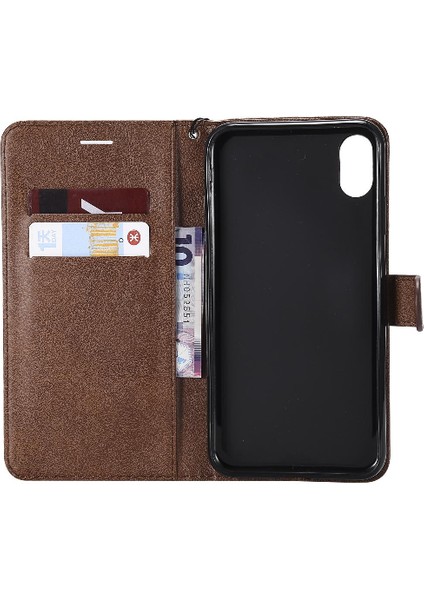 Iphone Xs Max Iş Cüzdan Telefon Kılıfı Için Flip Case Yüksek Kalite Katı (Yurt Dışından)