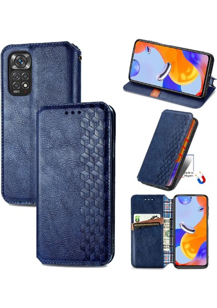 Xıaomı Redmi Not 11 Için Kılıf Pro Cüzdan Fonksiyonu Deri Kılıf Kapak Çevirin (Yurt Dışından)