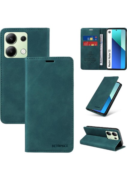Xiaomi Redmi Için Not 13 4g Pu Deri Manyetik Folio Cüzdan (Yurt Dışından)