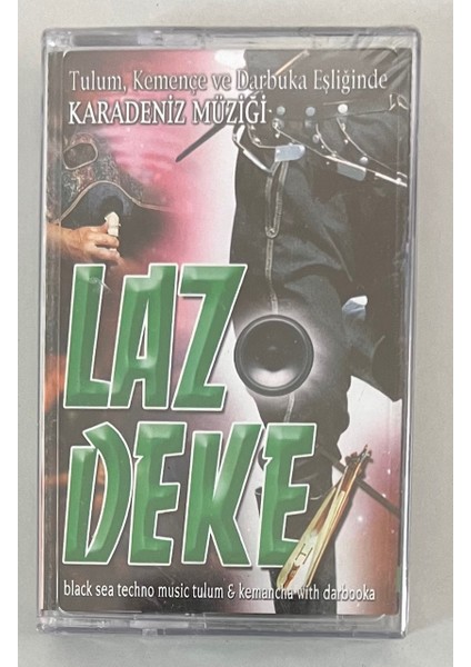 Lazdeke Tulum Kemençe Darbuka Eşliğinde Karadeniz Müziği Kaset (Jelatininde Sıfır Orjnal Dönem Baskı Kaset)