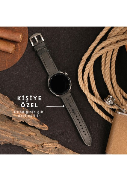 Hakiki Deri Kordon Siyah ( 22MM ) Omega Nacar Seiko Tudor Citizen Lacoste Casio Fossil Calvin Klein Armani Tissot Klasik Saat Kordonu Deri Kayış Siyah