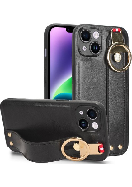 IPhone 13 Mini Bilek Kayışı Premium Pu Deri Uyumluluk Için Kılıf (Yurt Dışından)
