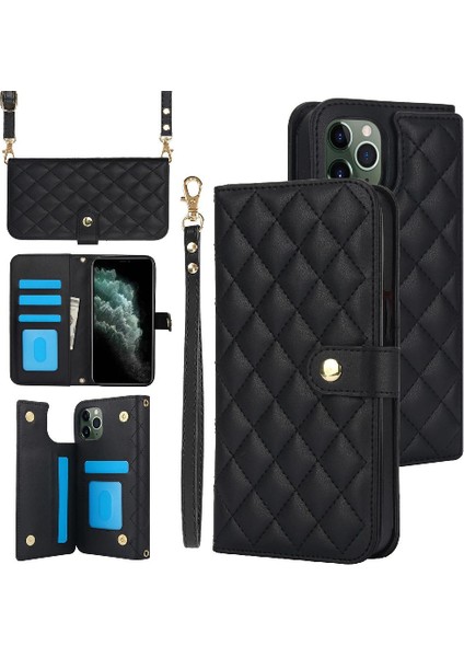 Iphone 11 Için Kılıf Pro Max Anti Hırsızlık Fırça Crossbody Tarzı ile 5 Kart (Yurt Dışından)