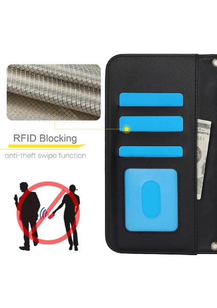Iphone 11 Için Kılıf Pro Max Anti Hırsızlık Fırça Crossbody Tarzı ile 5 Kart (Yurt Dışından)