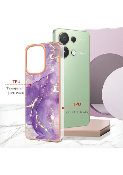Xiaomi Redmi Için Not 13 4g Mermer Desen Yumuşak Tampon Koruma Tpu (Yurt Dışından)