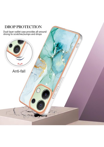 Xiaomi Redmi Için Not 13 4g Mermer Desen Yumuşak Tampon Koruma Tpu (Yurt Dışından)