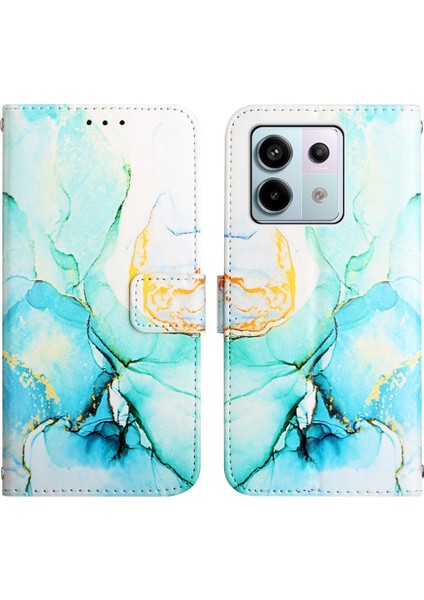 Xiaomi Redmi Için Not 13 Pro 5g Pu Deri Mermer Desen Cüzdan (Yurt Dışından)