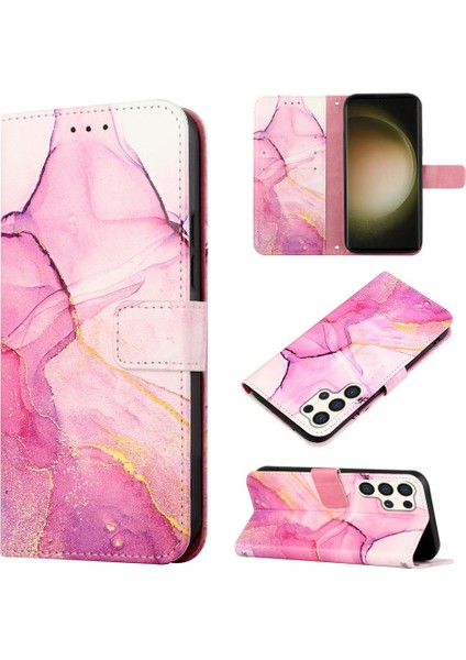 Samsung Galaxy S24 Ultra 5g Pu Deri Cüzdan Mermer Desen (Yurt Dışından)