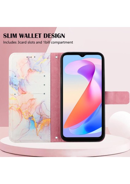 Onur X6A Kickstand Cüzdan Pu Deri Mermer Desen Için Kılıf (Yurt Dışından) indirimleri