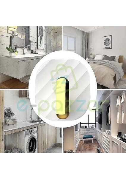 4 Adet Beyaz Güçlü Kendinden Yapışkanlı Banyo Mutfak Anahtarlık Ofis Düzenleyici Tek Kanca Askılık