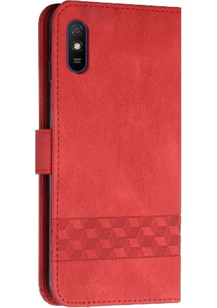 Kullanışlı Stand Özelliği ile Xiaomi Redmi 9A Cüzdan Kılıf Pu Deri Kart Kapağı ile Uyumlu (Yurt Dışından)