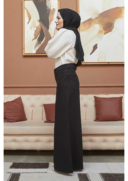 1162-GABARDIN Pantolon Etek Siyah modelleri