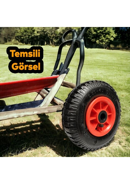 El Arabası Yük Taşıma Arabası Tekeri Burçlu Şişme Şambelli Iç Lastikli Teker 200X40 mm Plastik Jant indirimleri