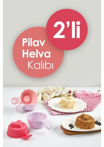 Pratik 2'li Pilav ve Helva Şekillendirici Kalıp Seti