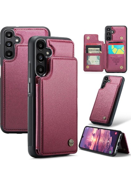Samsung Galaxy A25 5g Kart Tutucu Pu Deri Rfıd Için Caseme Cüzdan Kılıf (Yurt Dışından)