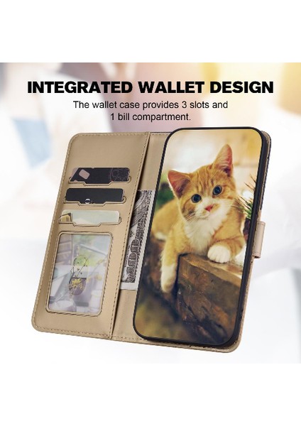 Iphone 15 Için Kılıf Pro Max Deri Kılıf Cüzdan Kapak Kapak Basit Iş (Yurt Dışından)