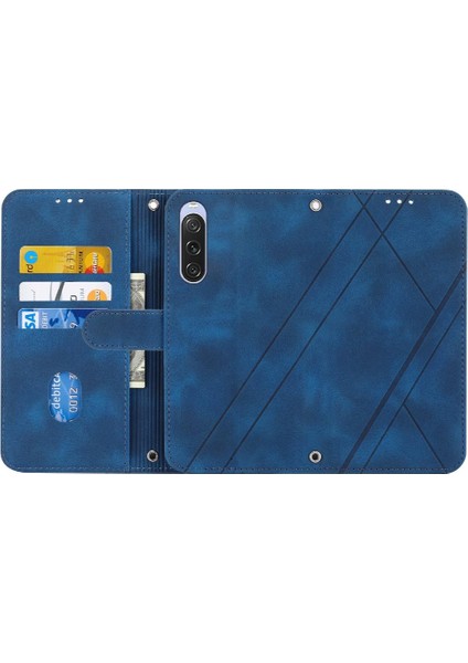 Sony Xperia 10 Iv Bilek Kayışı Için Filp Durumda El Cüzdan Kickstand Kredi (Yurt Dışından)